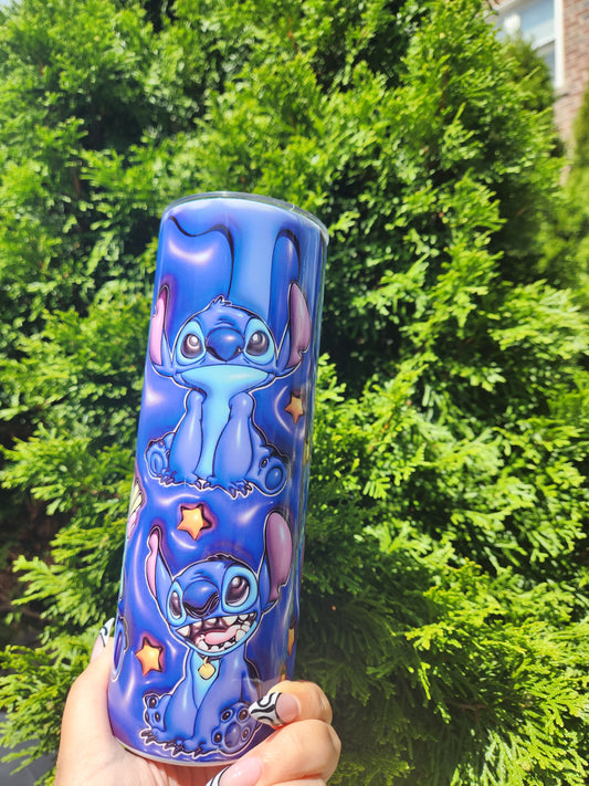 Blue Alien 20oz Skinny Tumbler