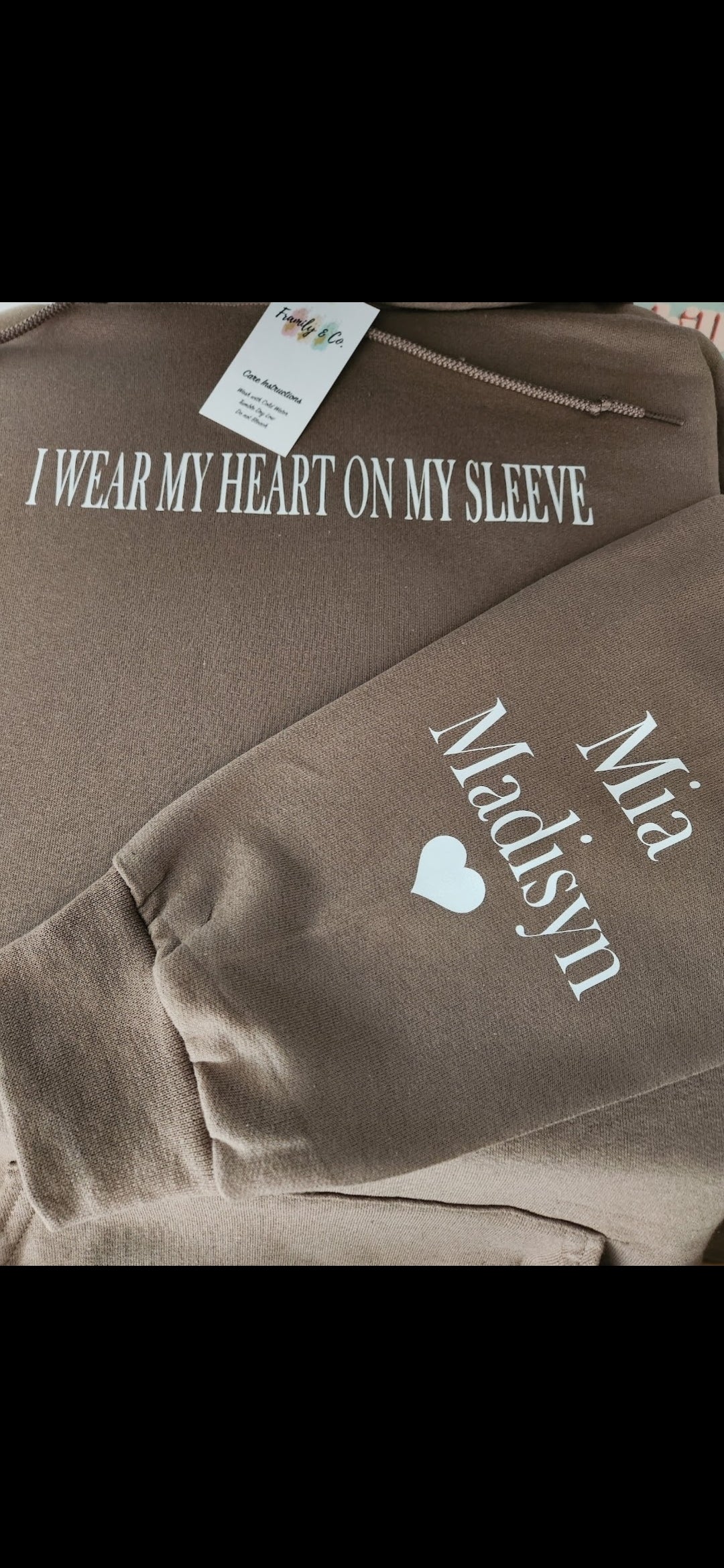 I Wear My Heart On My Sleeve Hoodie 🤍