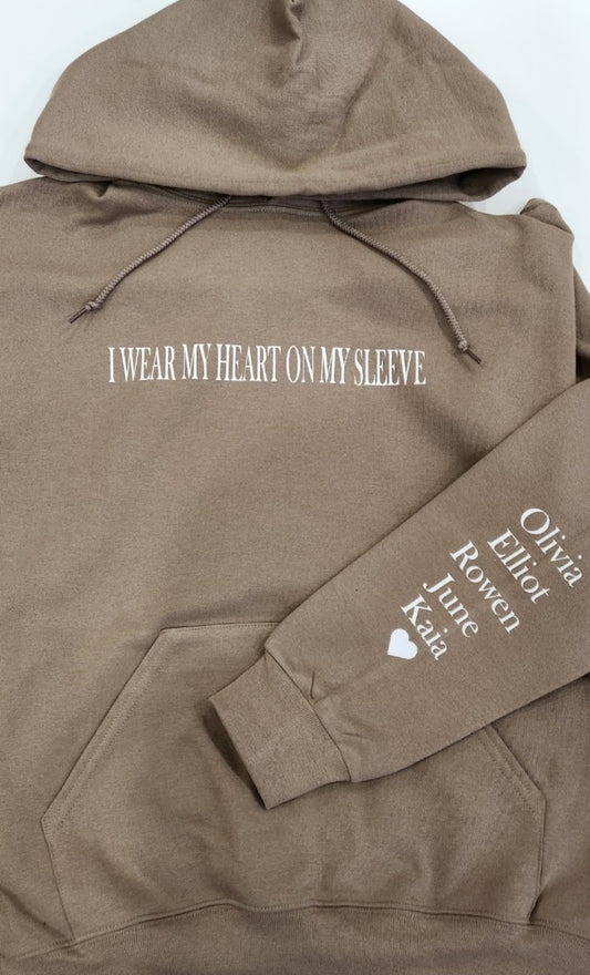 I Wear My Heart On My Sleeve Hoodie 🤍