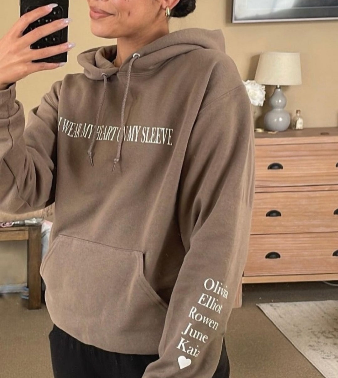 I Wear My Heart On My Sleeve Hoodie 🤍