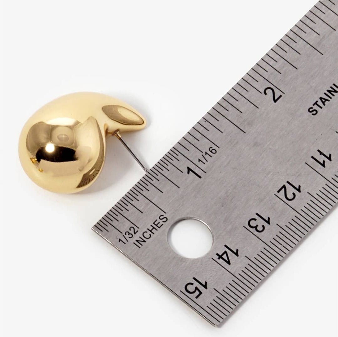 Gold Dipped Water Drop Earrings