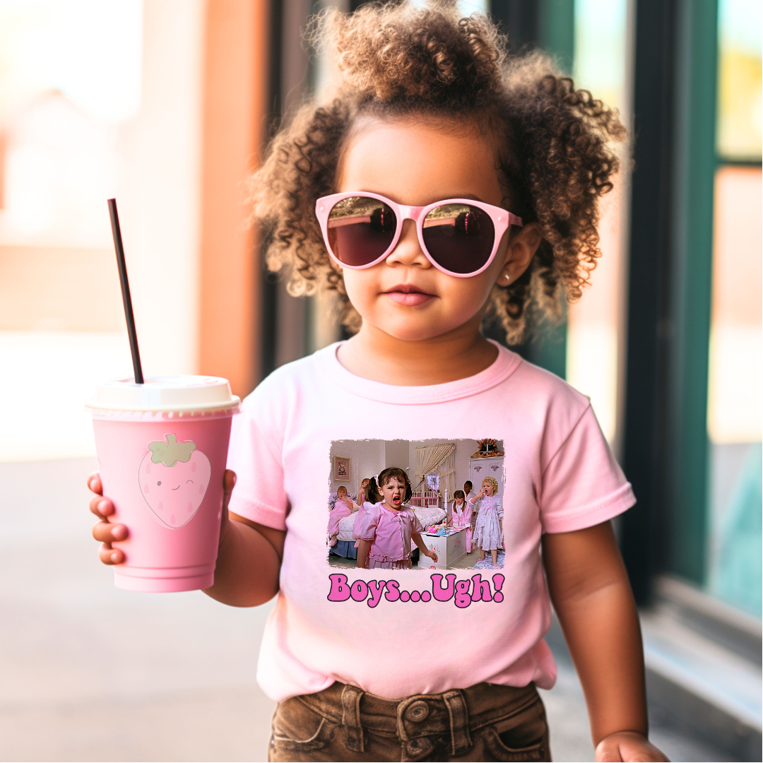 Boys...UGH Pink Kids Tee
