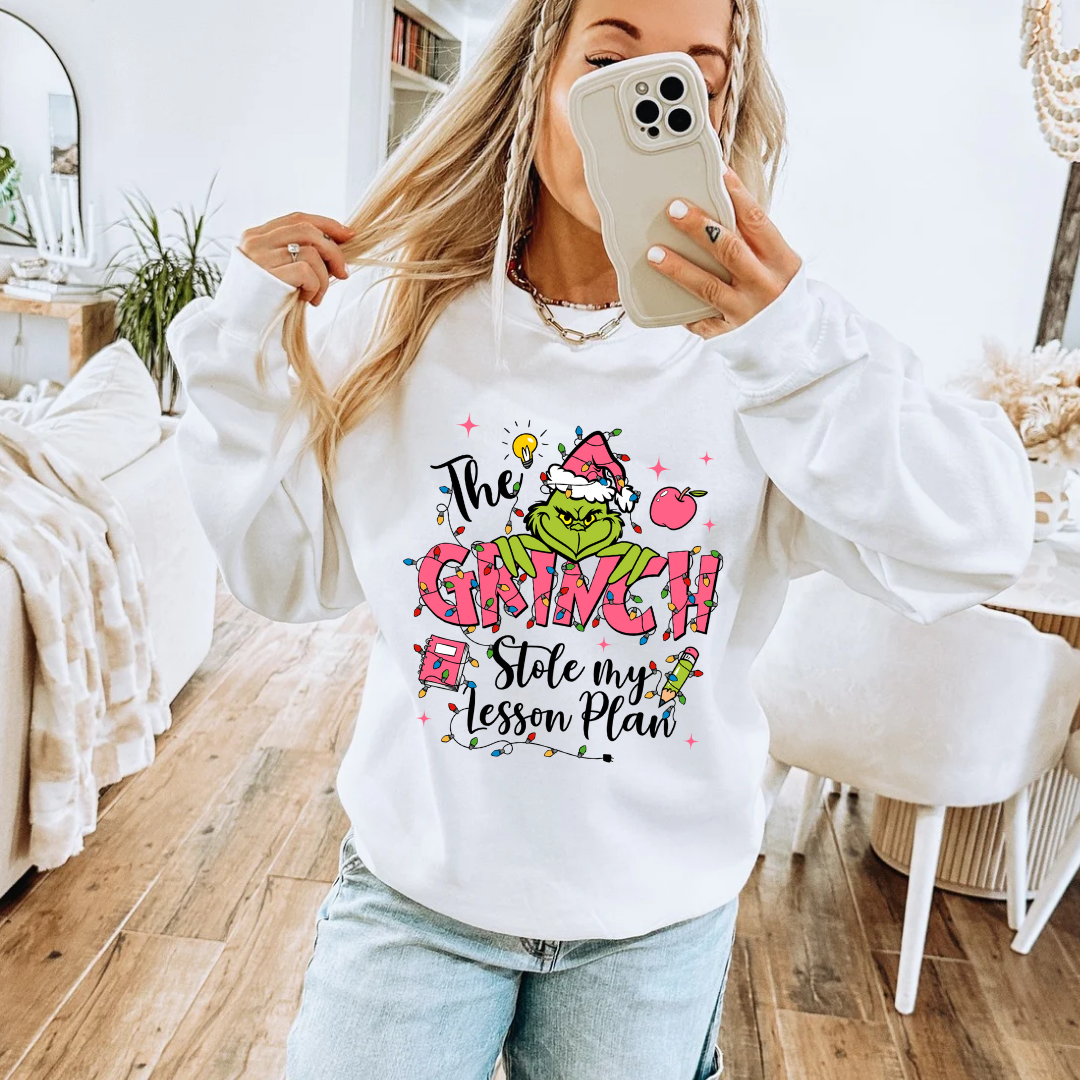 Grinch Stole My Lesson Plan Sweatshirt