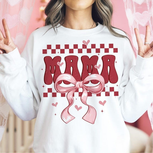 Mama Croquet Bow Sweatshirt
