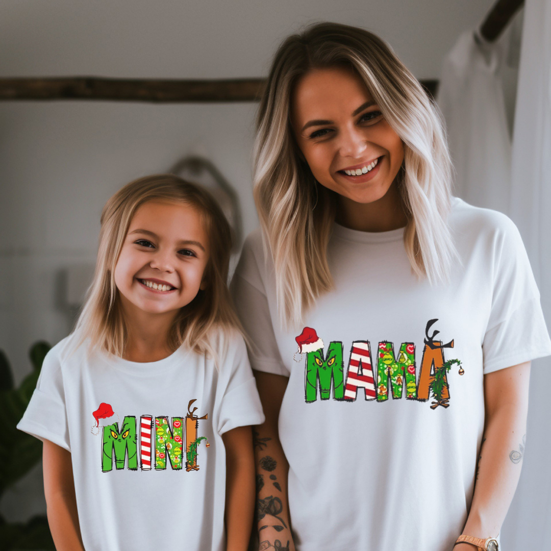 Grinchy Mama tee (kids shirt sold separately)