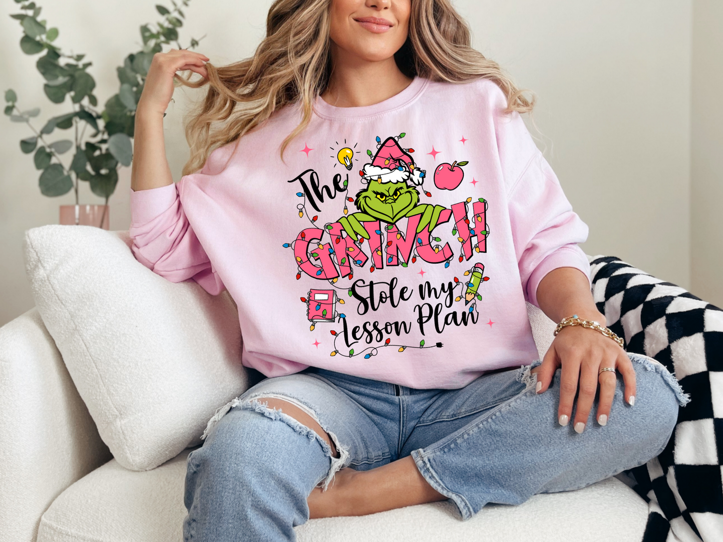 Grinch Stole My Lesson Plan Sweatshirt