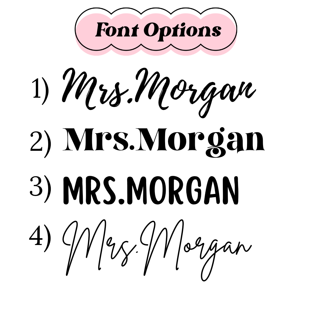 Teachers Personalized Hair Clip