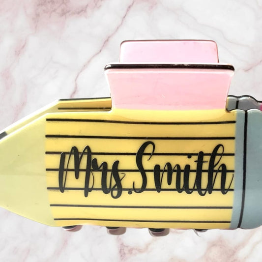Teachers Personalized Hair Clip