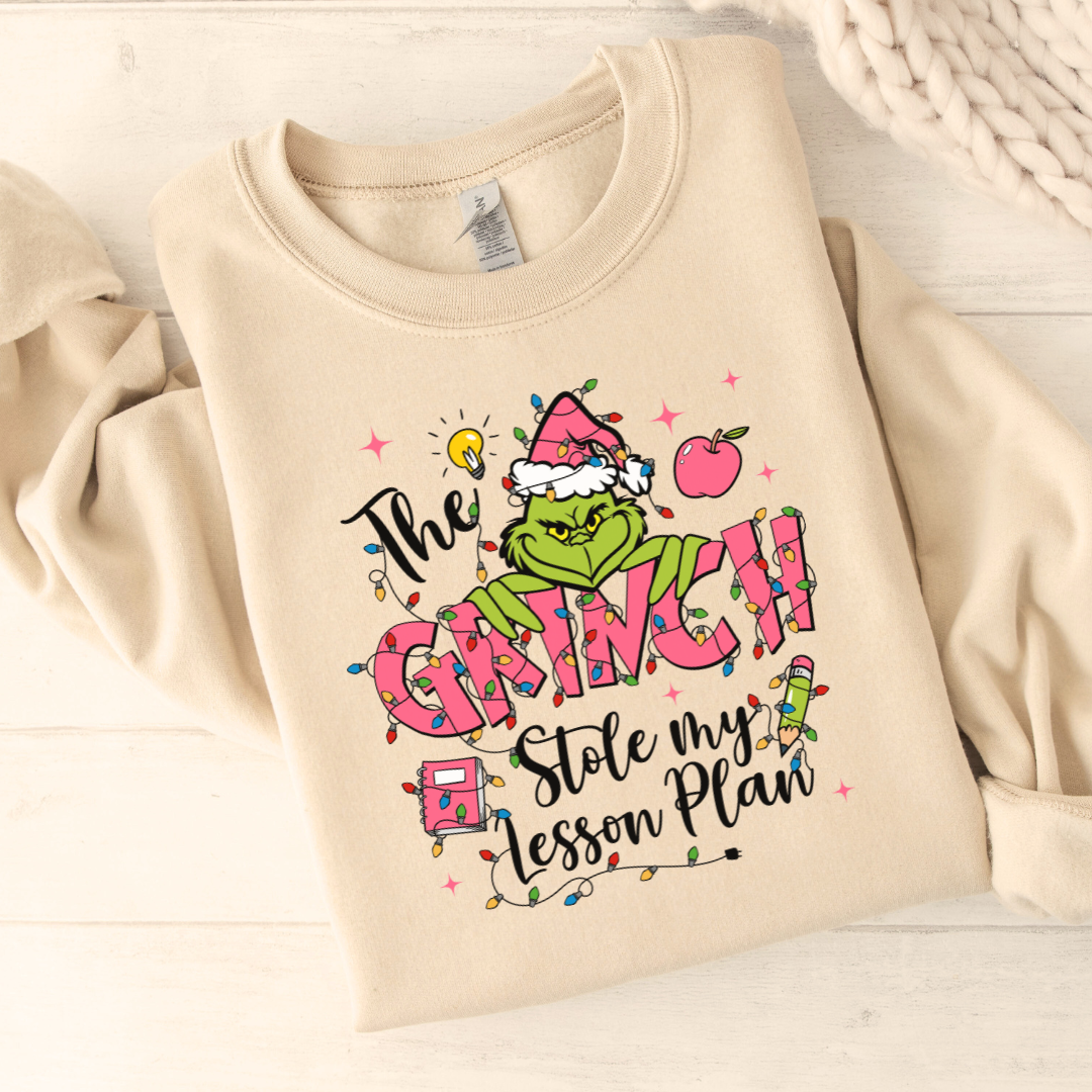 Grinch Stole My Lesson Plan Sweatshirt
