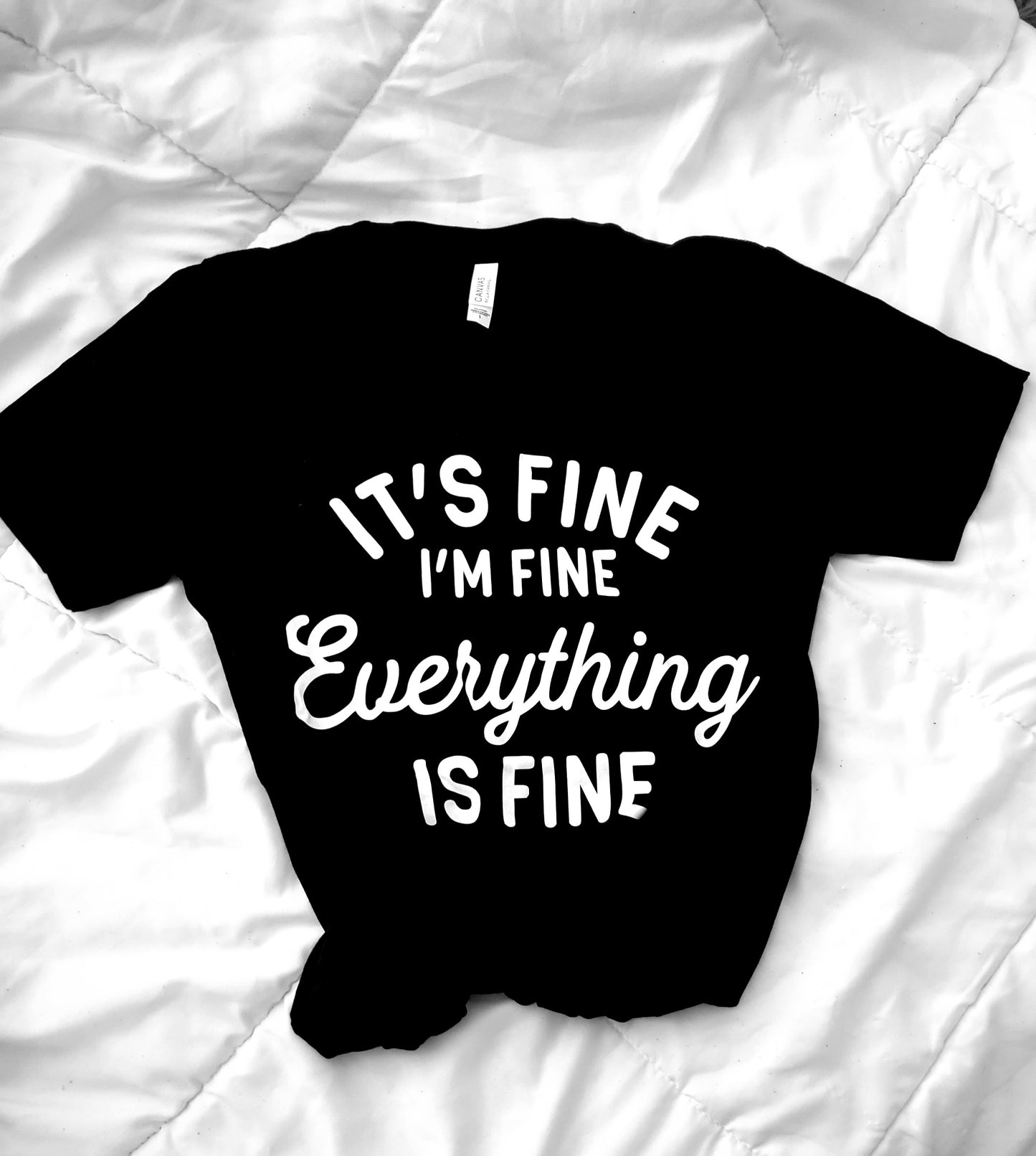 It's Fine I'm Fine T-shirt, Introvert Shirts, Anxiety Gift, Homebody Tshirt, Mental Health Shirt