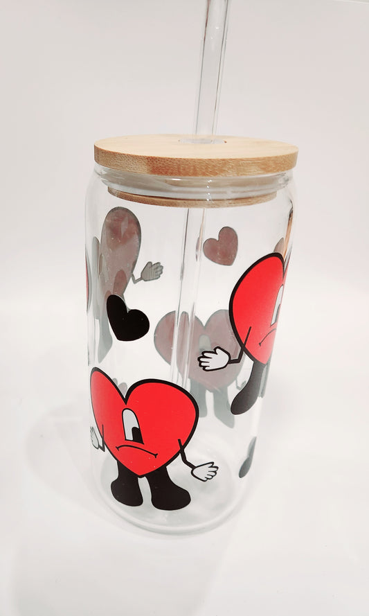 BB Hearts Glass