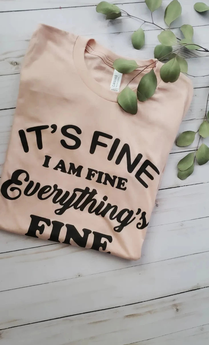It's Fine I'm Fine T-shirt, Introvert Shirts, Anxiety Gift, Homebody Tshirt, Mental Health Shirt