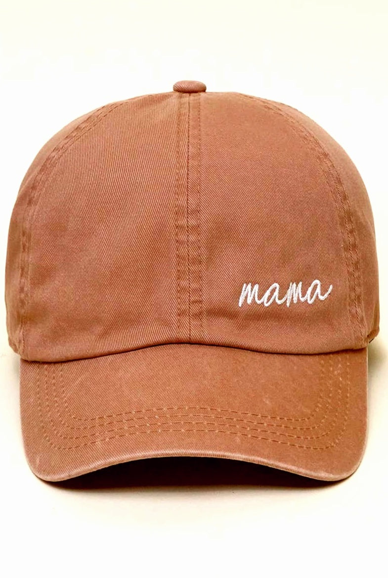 Mama Lettering Embroidered Baseball Cap