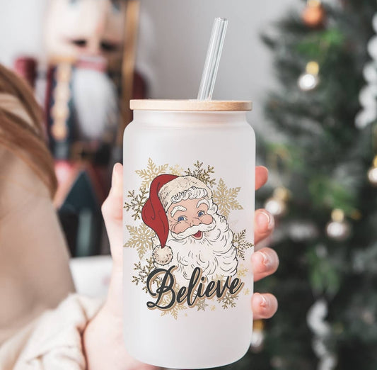 BELIEVE Santa Frosted Can