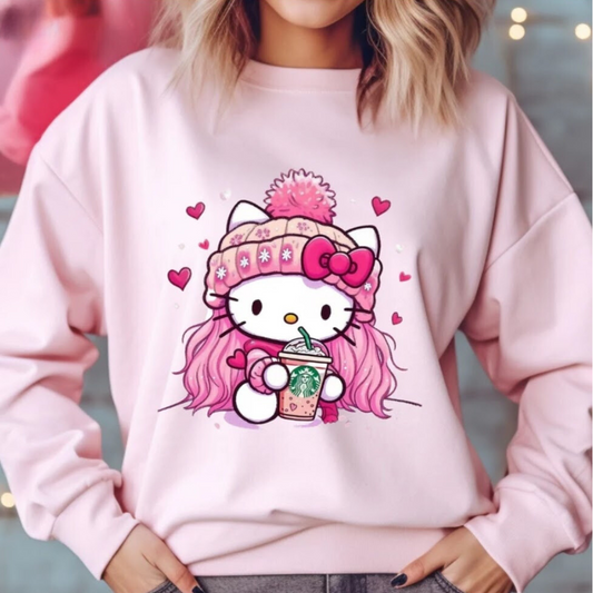 Pink Kitty Sweatshirt
