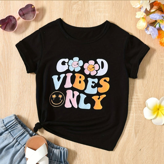 Girls Good Vibes Only Tee