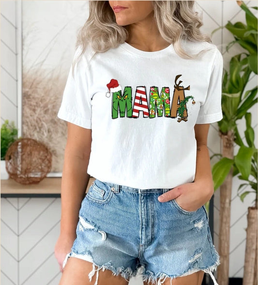 Grinchy Mama tee (kids shirt sold separately)