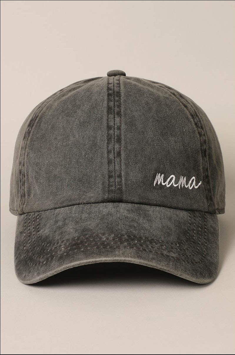 Mama Lettering Embroidered Baseball Cap