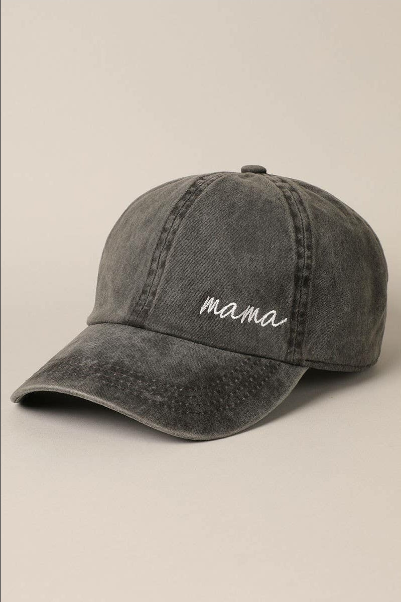 Mama Lettering Embroidered Baseball Cap