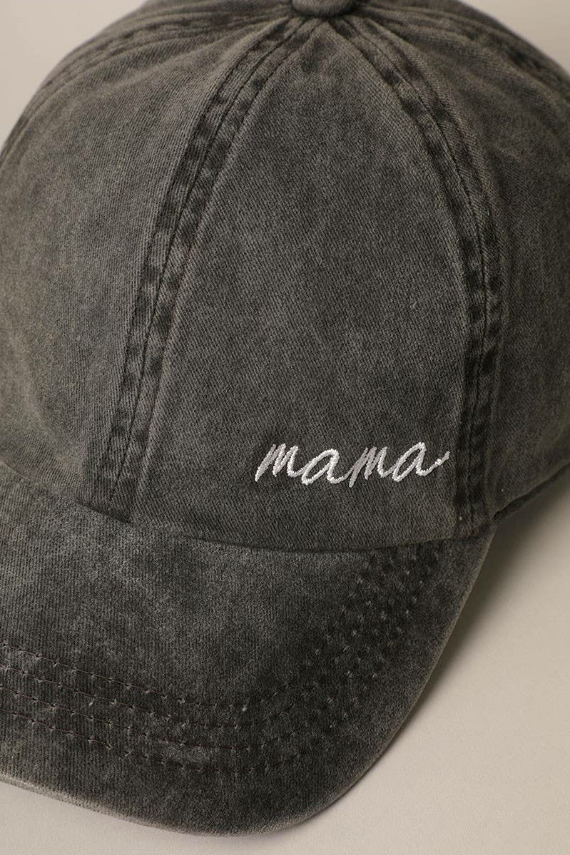 Mama Lettering Embroidered Baseball Cap